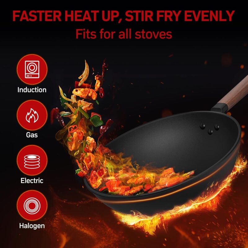 13 Inch Wok Pan with Lid and Spatula Review