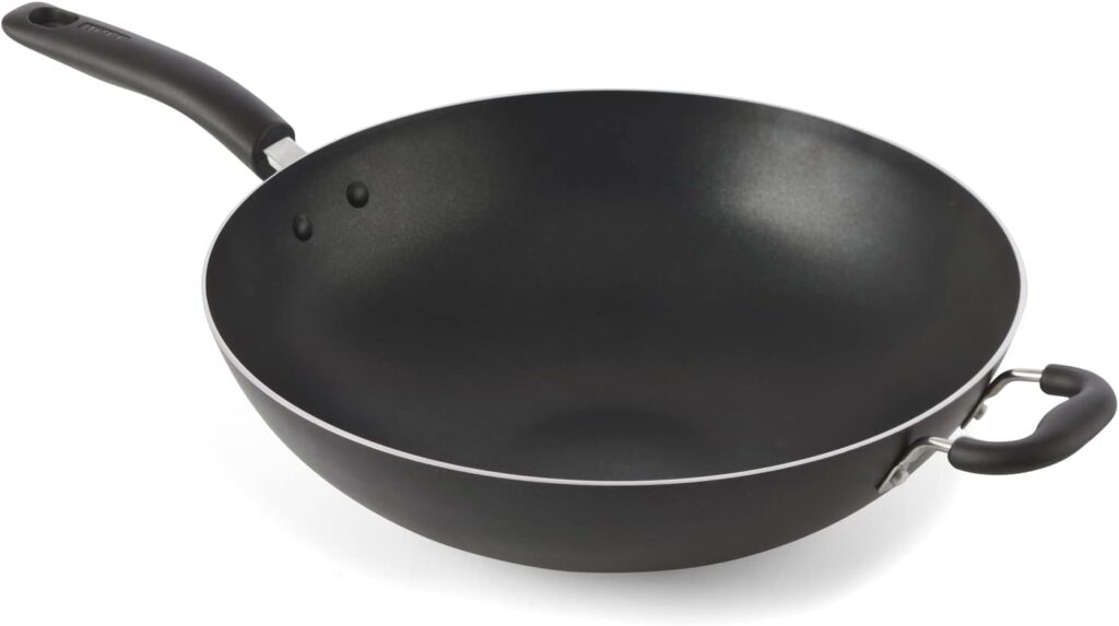 T-fal Specialty Nonstick Woks  Stir-Fry Pan 14 Inch Oven Safe 350F Cookware, Pots and Pans, Dishwasher Safe Black