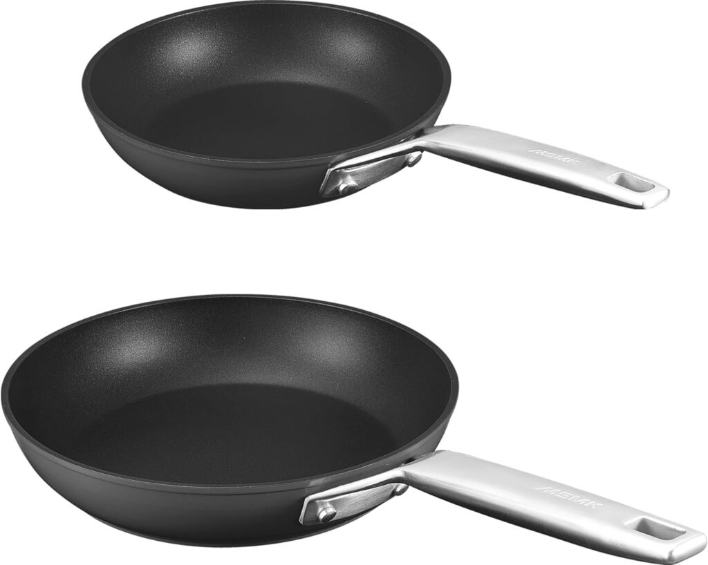 MsMk Titanium and Ceramic Nonstick Wok pan with lid，12.5 Inch Woks  Stir Fry Pans with Stay-Cool Handle，Flat Bottom Wok Suits for Induction, Electric, Gas, Halogen, All Stoves