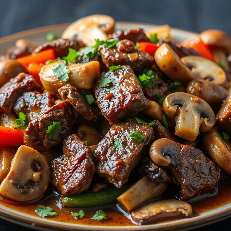 Sizzling Beef and Mushroom Stir-Fry: A Quick and Flavorful Dinner Delight!
