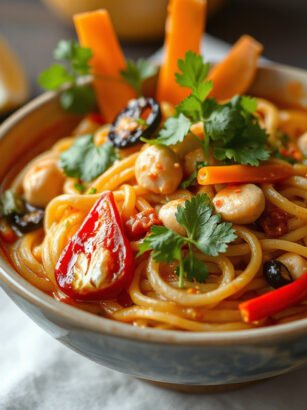 Savory & Spicy Peanut Noodles: A Flavorful Journey in Every Bite!