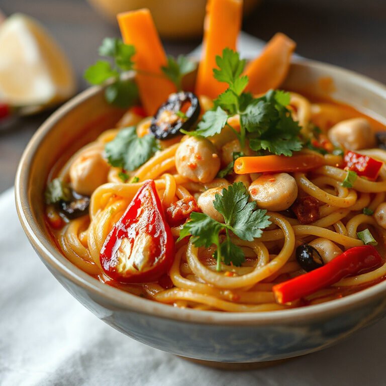Savory & Spicy Peanut Noodles: A Flavorful Journey in Every Bite!