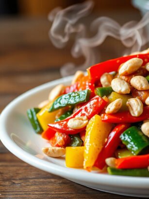 Savor the Crunch: A Colorful Stir-Fried Peanuts and Vegetables Delight
