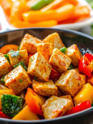 Sizzling Tofu and Bell Pepper Stir-Fry: A Colorful, Flavor-Packed Delight!