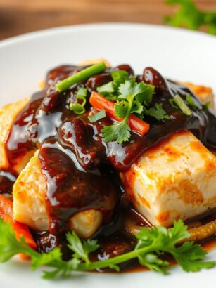 Savor the Umami: Perfectly Cooked Tofu with Irresistible Black Bean Sauce