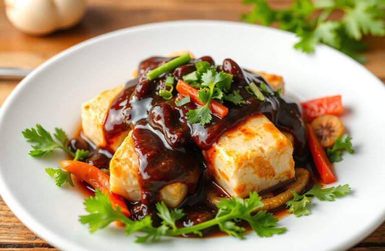 Savor the Umami: Perfectly Cooked Tofu with Irresistible Black Bean Sauce