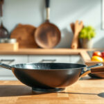 Todlabe Carbon Steel Wok, 13-Inch, Pre-Seasoned, Non-Stick, with Lid and Spatula, Flat Bottom, Ideal for Stovetop Cooking